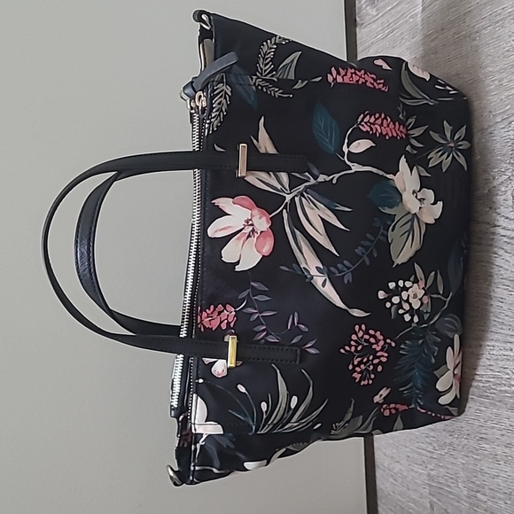 Kate Spade Black Floral Wilson Road Alyse Botanical Flower Purse - Picture 3 of 6